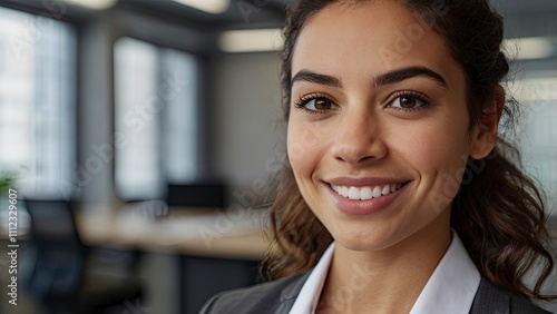 portrait of a smiling businesswoman,eadshot_close_up_face_portrait_of_young_happy,generative ai