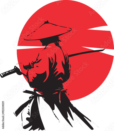 samurai con sole rosso 03