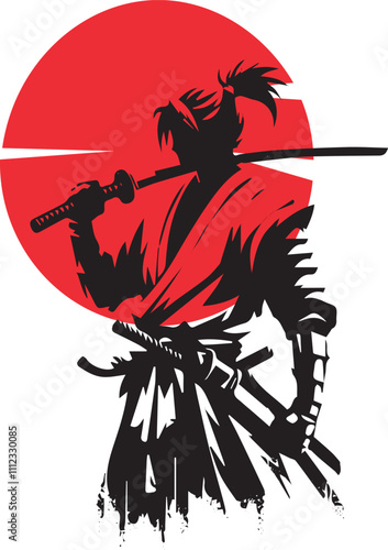 samurai con sole rosso 01