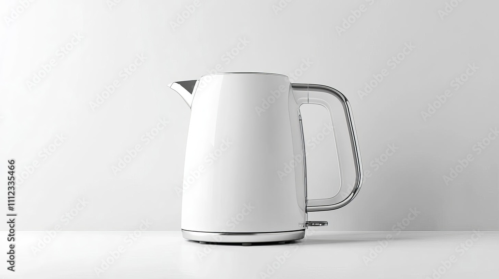 Modern White Electric Kettle Kitchen Appliance Homeware Modern White Electric Kettle Kitchen Appliance Homeware