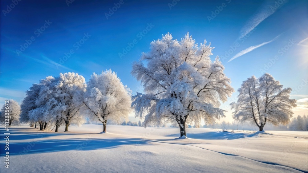 Snow-covered trees in a stunning winter landscape, Winter, snow, trees, cold, frost, icy, white, scenic, nature, beautiful Snow-covered trees in a stunning winter landscape, Winter, snow, trees, cold, frost, icy, white, scenic, nature, beautiful