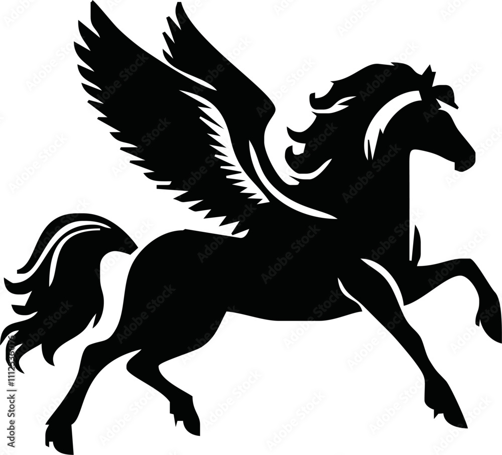Fototapeta premium Pegasus mascot logo design Horse logo design, Logo design, Pegasus logo