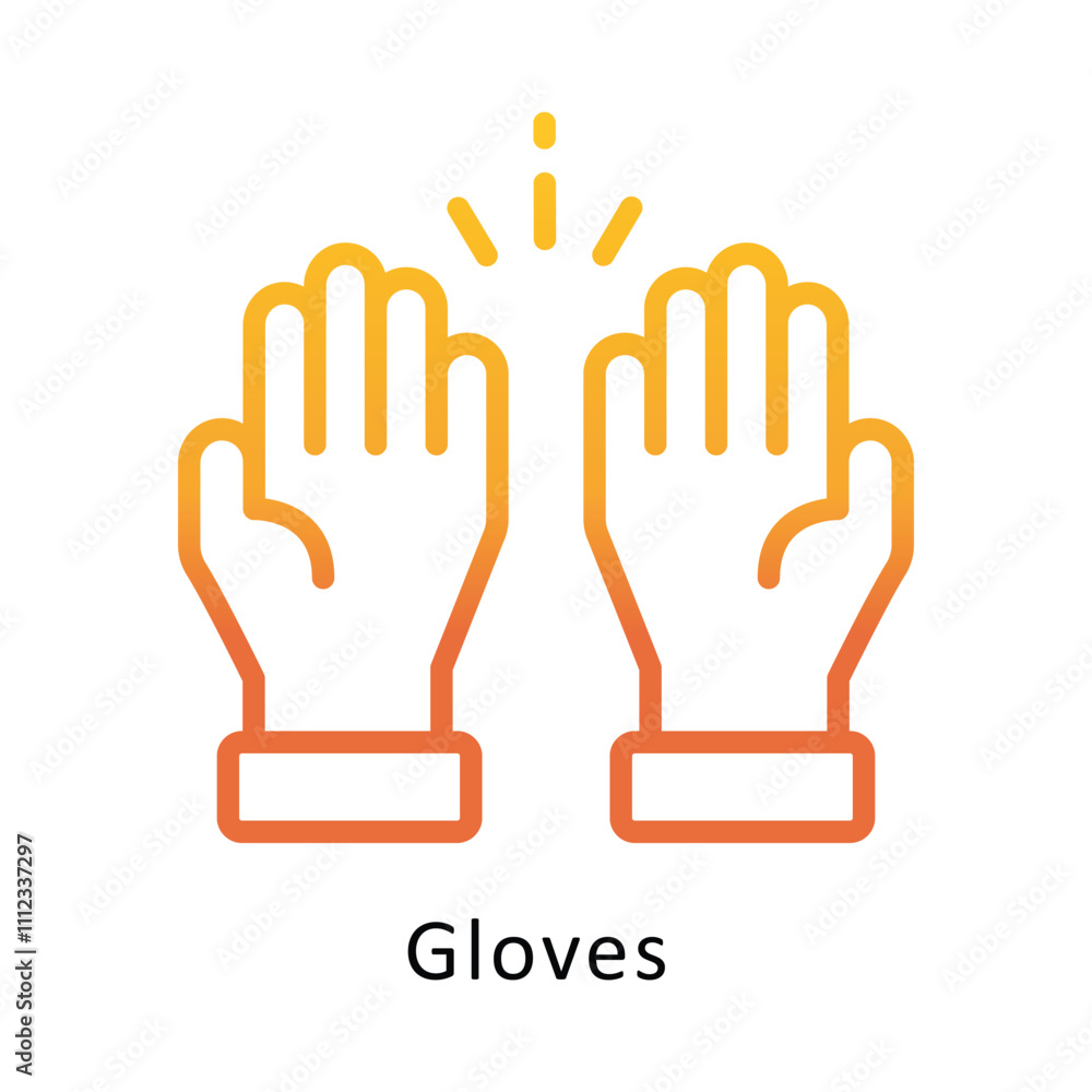 Gloves Vector Gradient Outline Icon.Eps file 10 Gloves Vector Gradient Outline Icon.Eps file 10