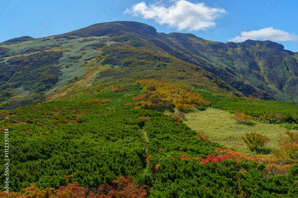 Fototapeta premium 秋の暑寒別岳登山 北海道の絶景 日本二百名山