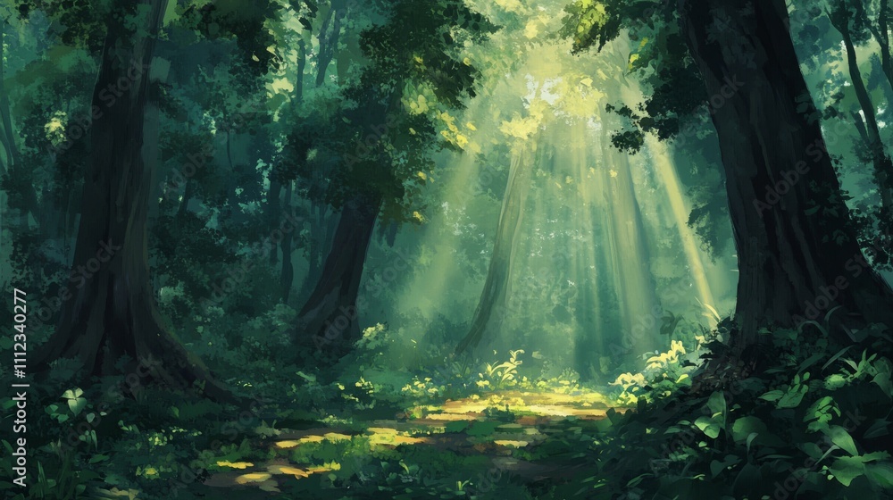 Obraz premium Deep Dark Forest