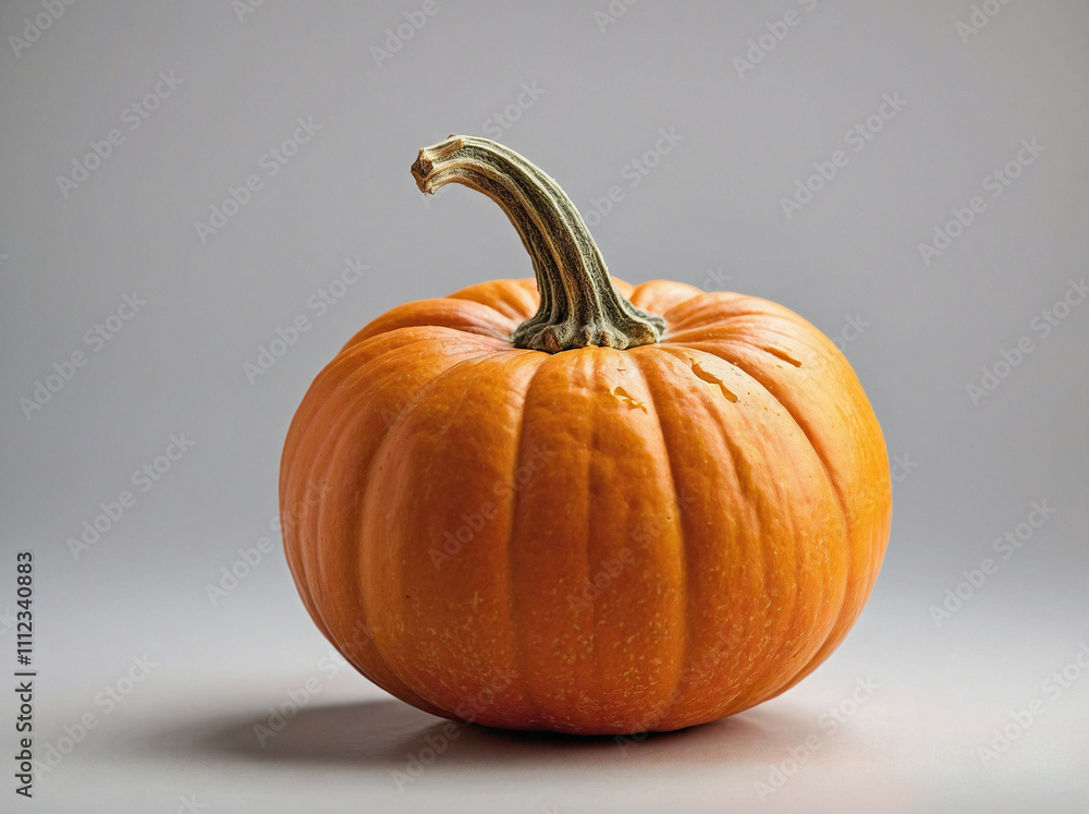 A close-up of a small pumpkin, placed on an isolated white background. A close-up of a small pumpkin, placed on an isolated white background.
