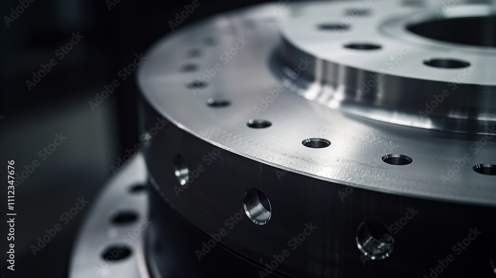 Metallic iron core with intricate magnetic field details, isolated on dark background, showcasing industrial strength and precision. Metallic iron core with intricate magnetic field details, isolated on dark background, showcasing industrial strength and precision.