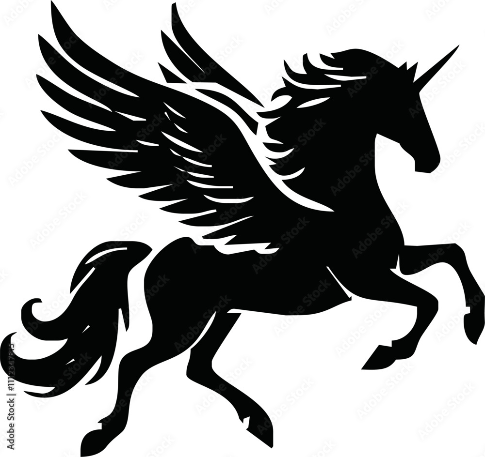 Fototapeta premium Pegasus mascot logo design Horse logo design, Logo design, Pegasus logo