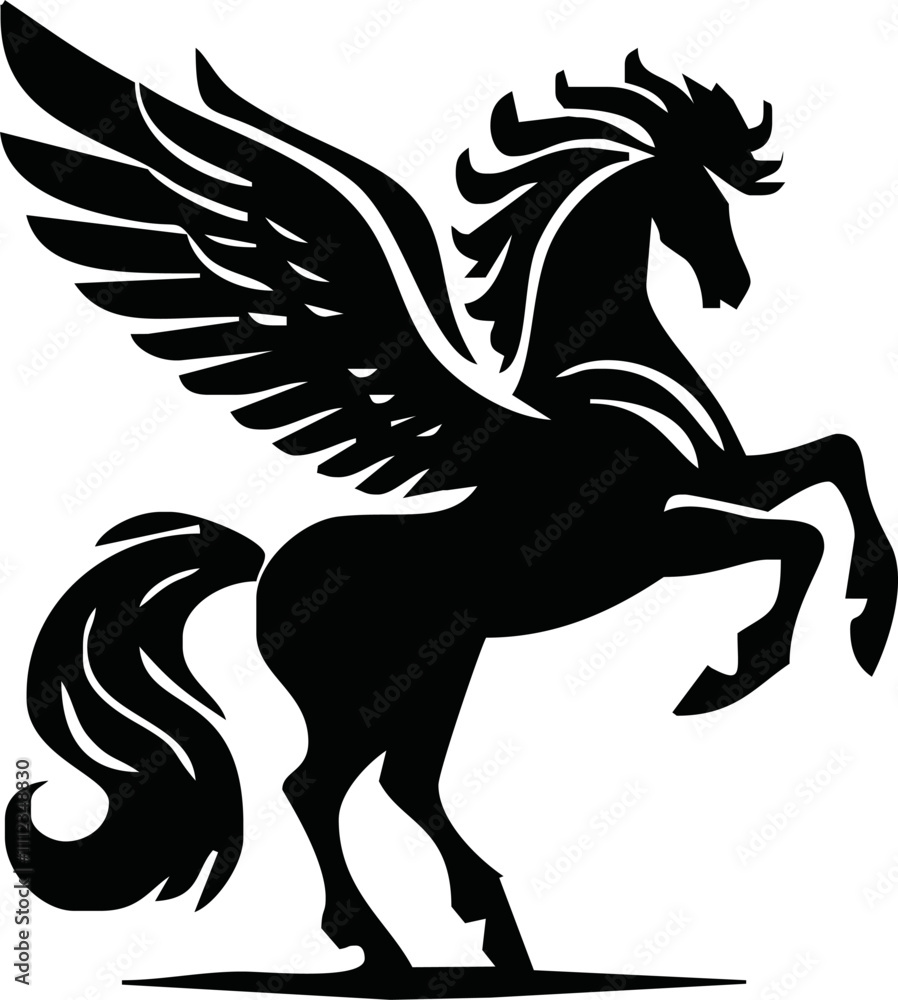 Fototapeta premium Pegasus mascot logo design Horse logo design, Logo design, Pegasus logo