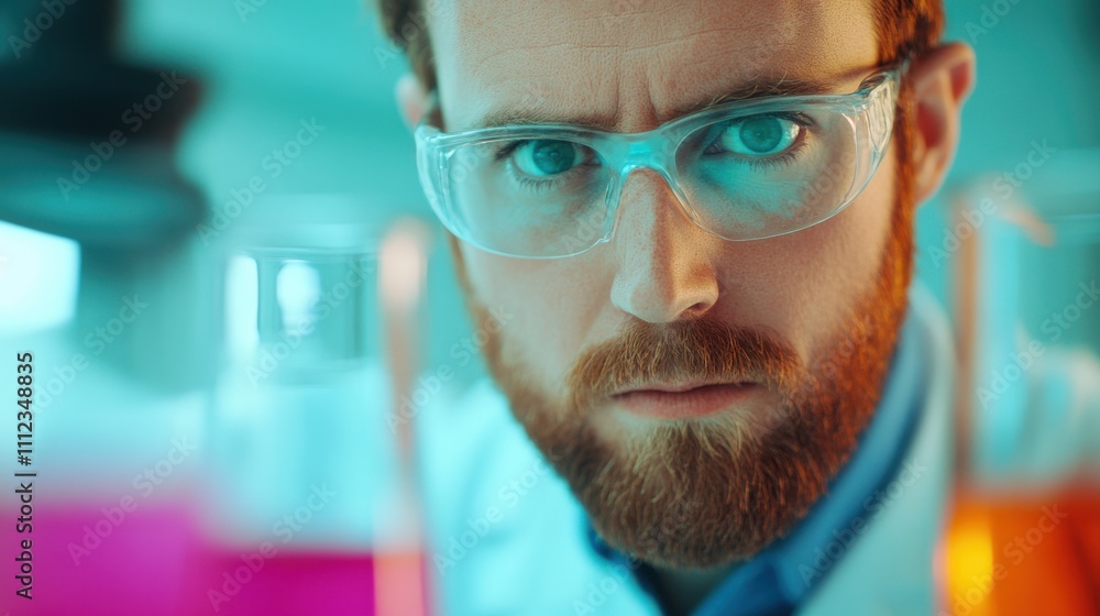 Engineer Examining Chemical Reactions in Laboratory Engineer Examining Chemical Reactions in Laboratory