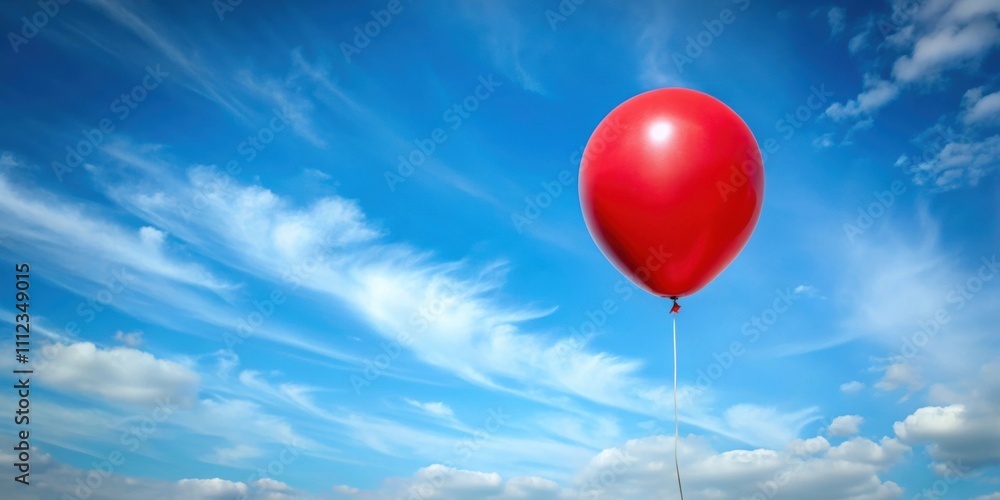 Single red balloon floating in the air, balloon, red, floating, sky, airy, whimsical, freedom, happiness, celebration, helium Single red balloon floating in the air, balloon, red, floating, sky, airy, whimsical, freedom, happiness, celebration, helium