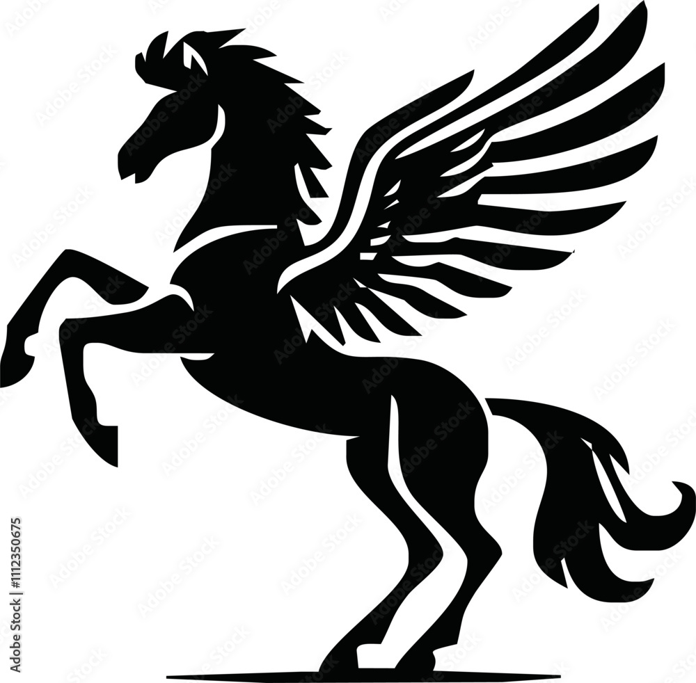 Fototapeta premium Pegasus mascot logo design Horse logo design, Logo design, Pegasus logo