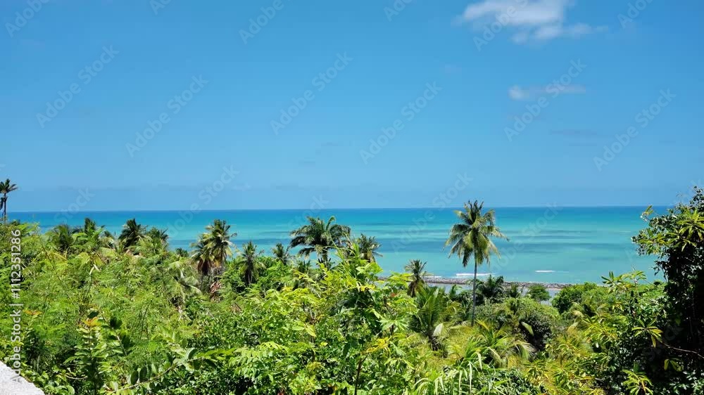 Turquoise sea at Olinda, close to Recife in Pernambuco, Brazil. Turquoise sea at Olinda, close to Recife in Pernambuco, Brazil.