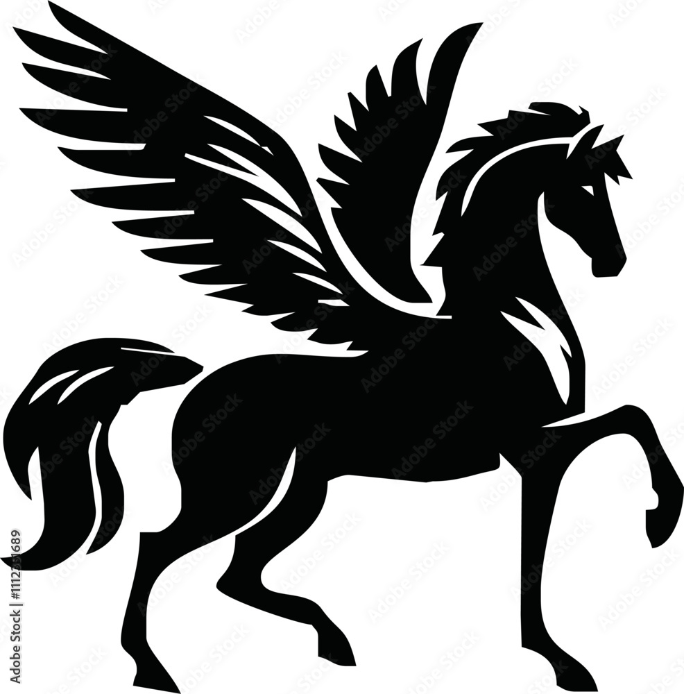 Fototapeta premium Pegasus mascot logo design Horse logo design, Logo design, Pegasus logo