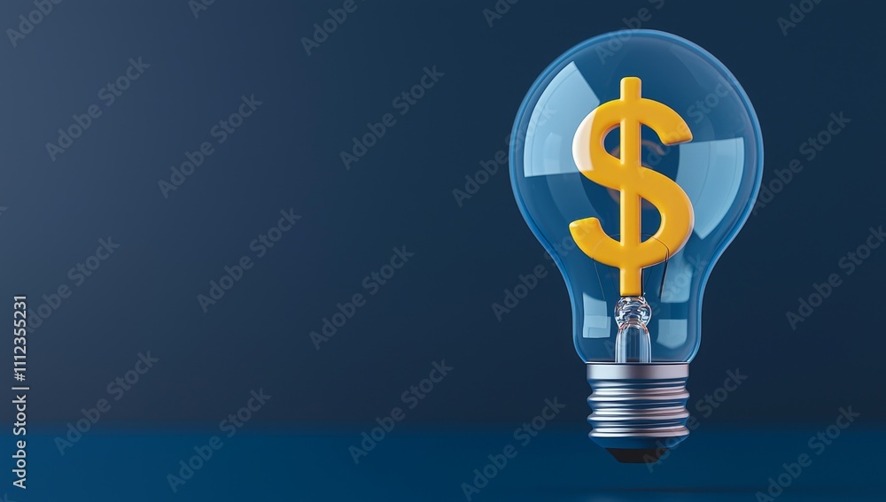 A light bulb adorned with a dollar sign, representing inventive concepts and monetary achievement in the realms of business and entrepreneurship. A light bulb adorned with a dollar sign, representing inventive concepts and monetary achievement in the realms of business and entrepreneurship.