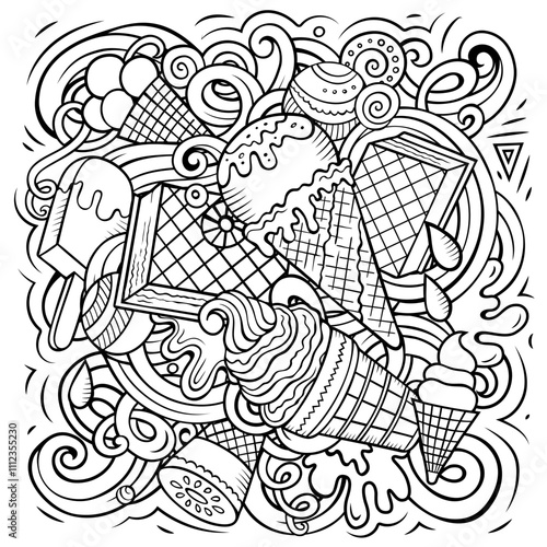 Ice Cream cartoon vector illustration