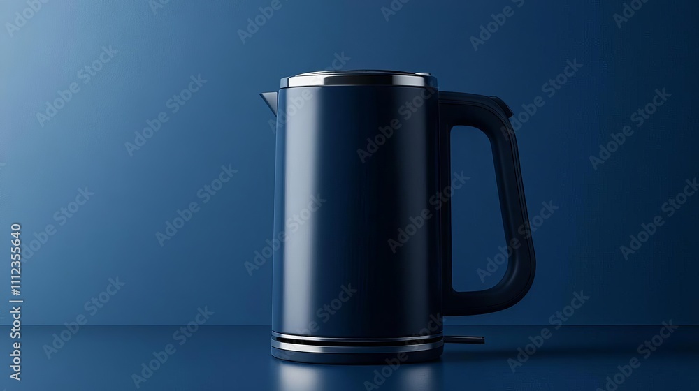 Modern Electric Kettle Blue Kitchen Appliance Home Device Modern Electric Kettle Blue Kitchen Appliance Home Device