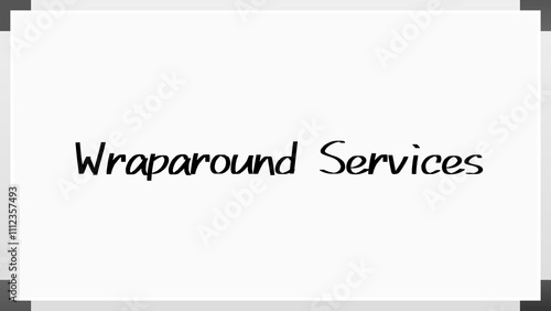 Wraparound Services のホワイトボード風イラスト