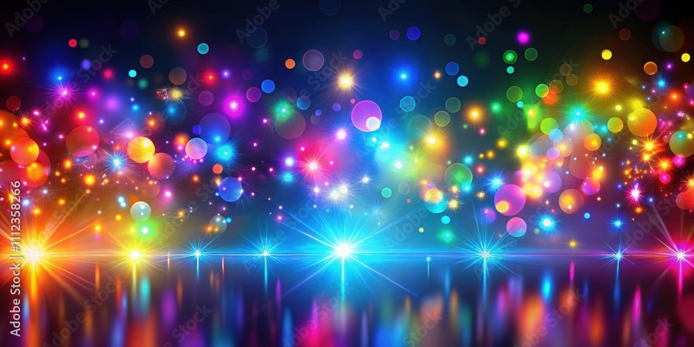 Fototapeta premium Abstract background with colorful glowing lights, abstract, background, glowing, lights, vibrant, neon, luminescent