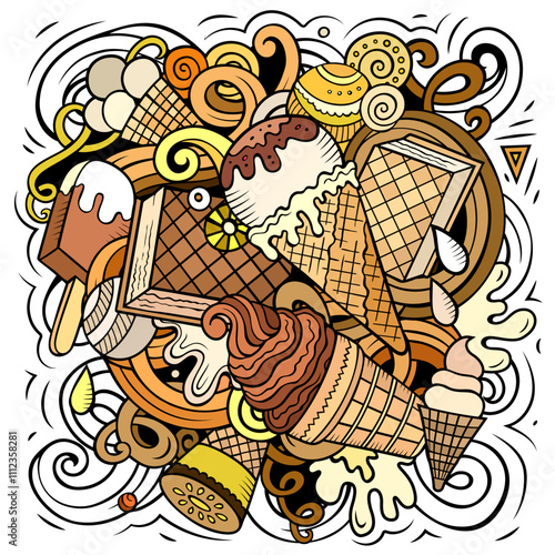 Ice Cream cartoon vector illustration
