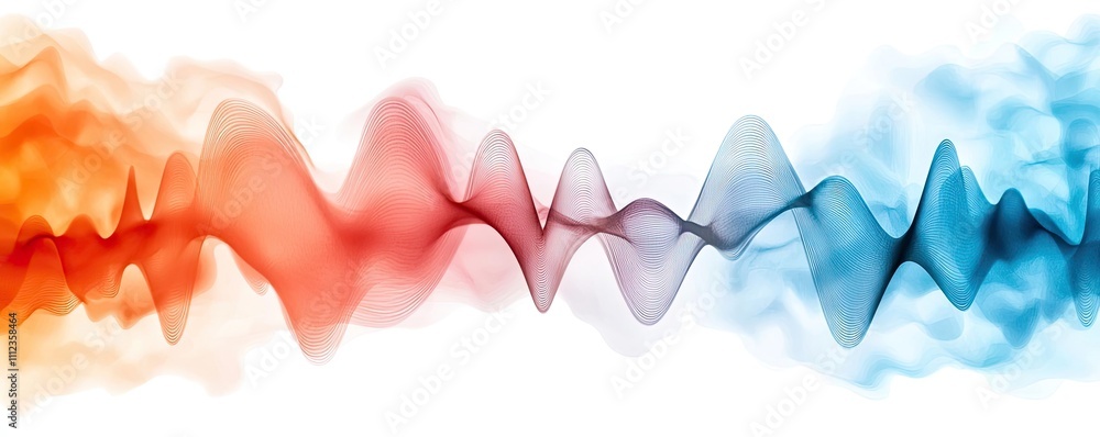 Colorful wave patterns in red and blue on a white isolate background. Colorful wave patterns in red and blue on a white isolate background.
