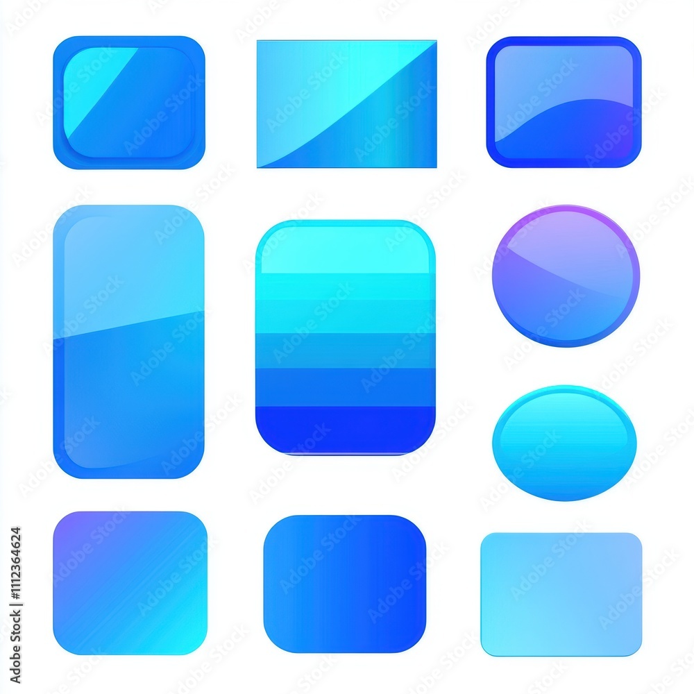 A Collection of Vibrant Blue Geometric Shapes with Varying Transparency and Textures Suitable for Digital Design and Creative Projects A Collection of Vibrant Blue Geometric Shapes with Varying Transparency and Textures Suitable for Digital Design and Creative Projects