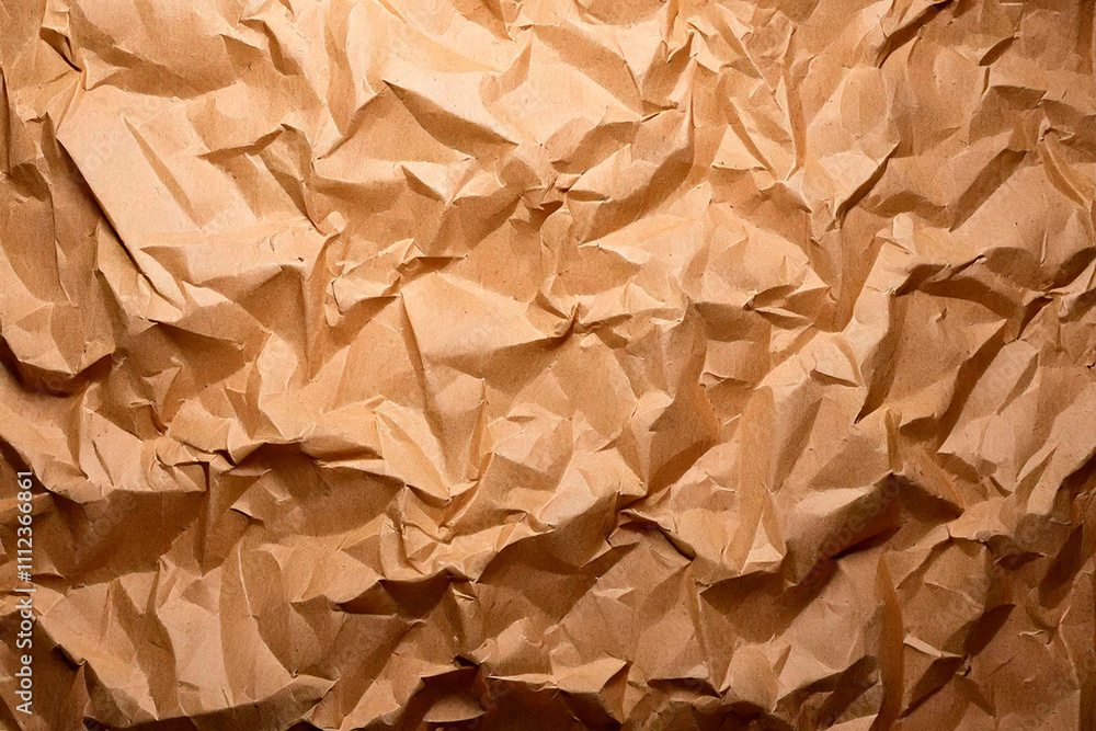 Crumpled Brown Craft Paper Texture Crumpled Brown Craft Paper Texture