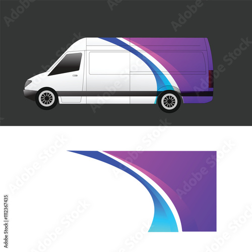 vector design sticker wrap car body van delivery company