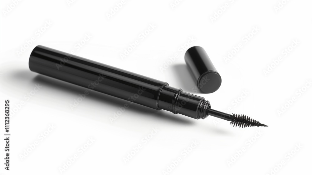 A liquid eyeliner pen, isolated on a white background, showing fine tip detail and sleek packaging. A liquid eyeliner pen, isolated on a white background, showing fine tip detail and sleek packaging.