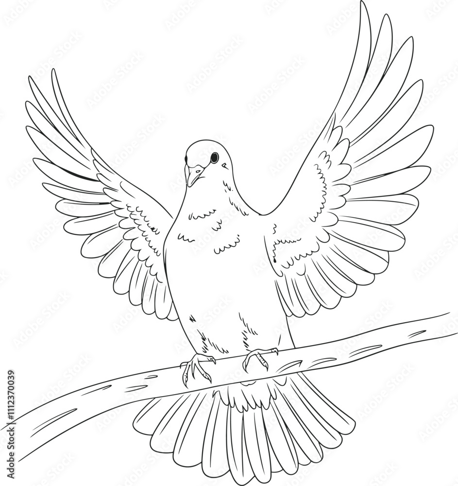 Obraz premium white dove flying