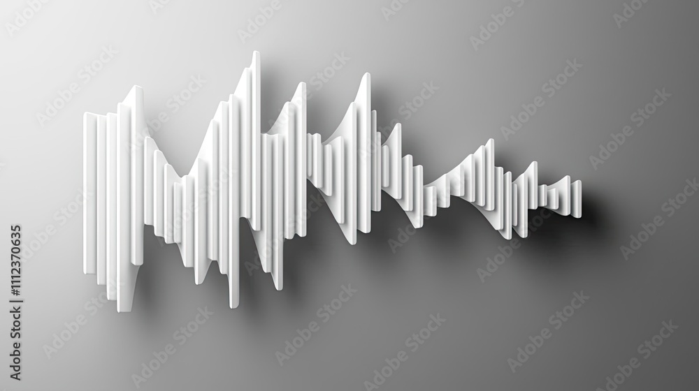 3D sound wave graphic on a gradient background, modern audio design element. 3D sound wave graphic on a gradient background, modern audio design element.