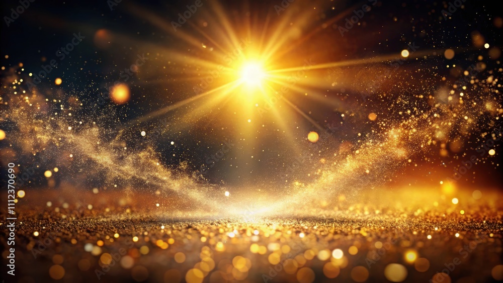 Fototapeta premium Real backlit dust particles with real lens flare , dust, particles, lens flare, backlit, light, atmospheric