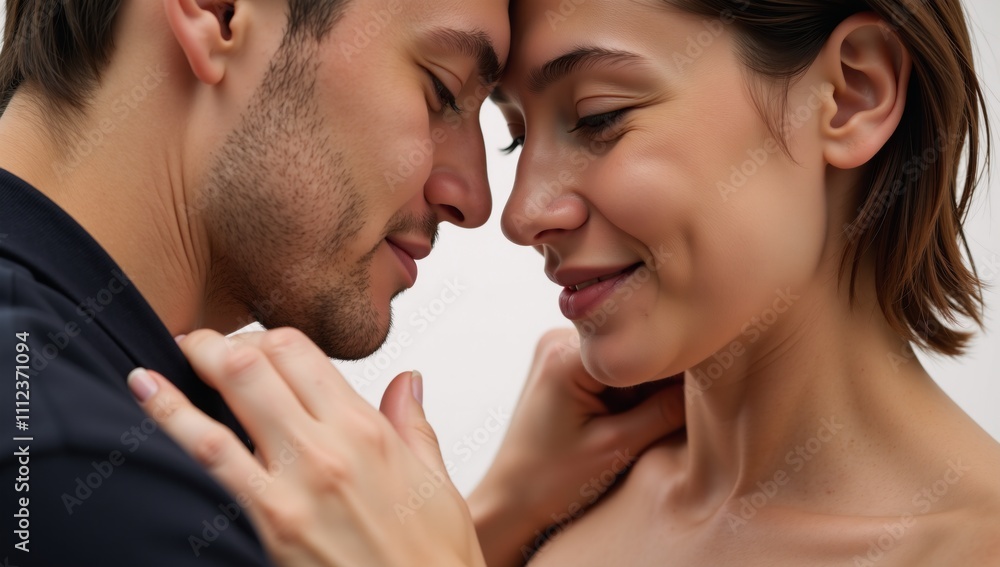 Illustration depicts an intimate romantic and sensual moment shared by two gay partners Illustration depicts an intimate romantic and sensual moment shared by two gay partners