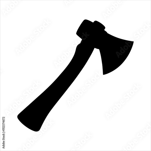 Wood axe silhouette vector illustration design on white background.