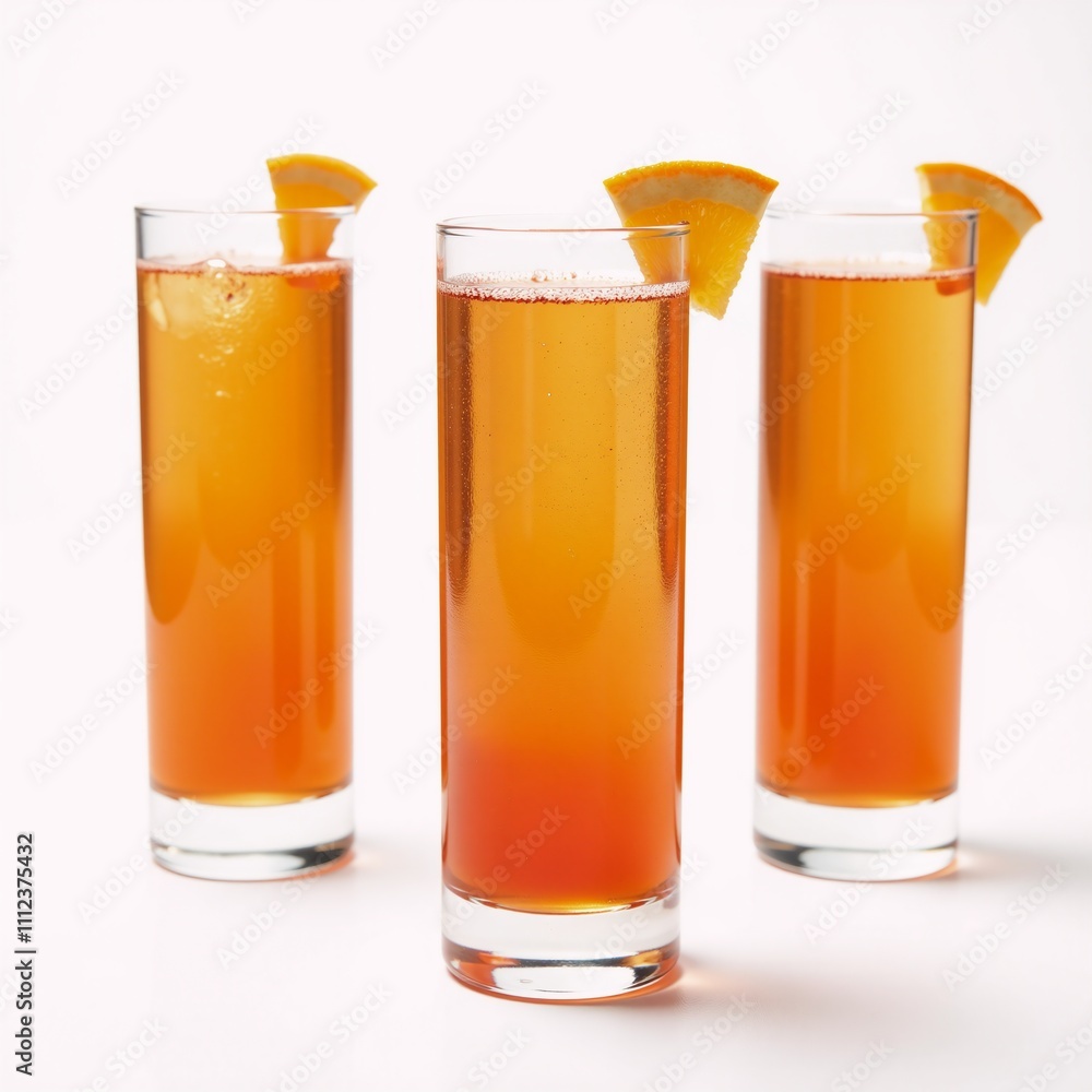 Isolated set of Aperol Spritz on white background Isolated set of Aperol Spritz on white background