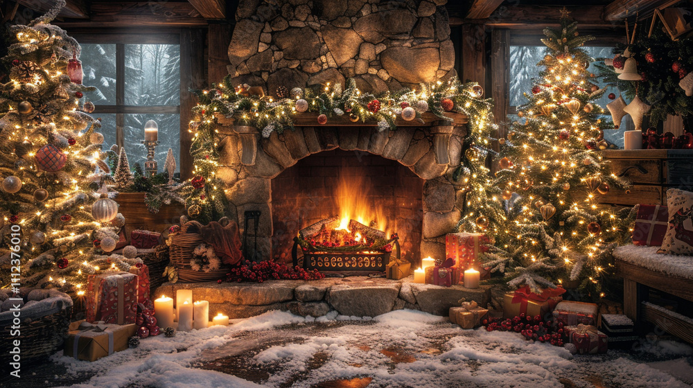 New Year's Tree on a bright festive New Year's background New Year's Tree on a bright festive New Year's background