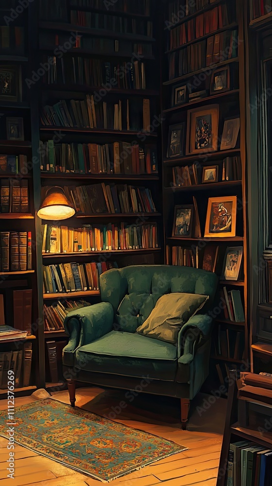 Cozy Reading Nook Filled With Books And Pictures Cozy Reading Nook Filled With Books And Pictures