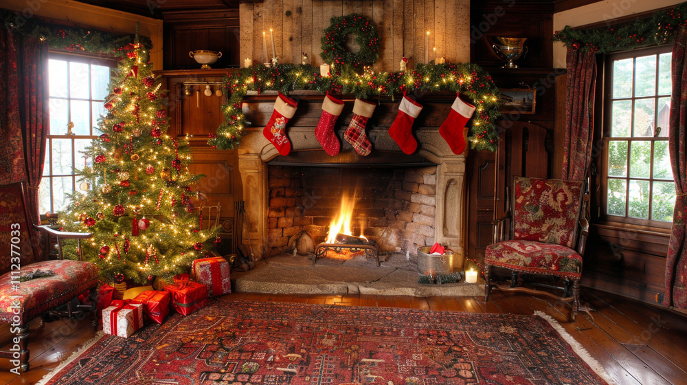 New Year's Tree on a bright festive New Year's background New Year's Tree on a bright festive New Year's background