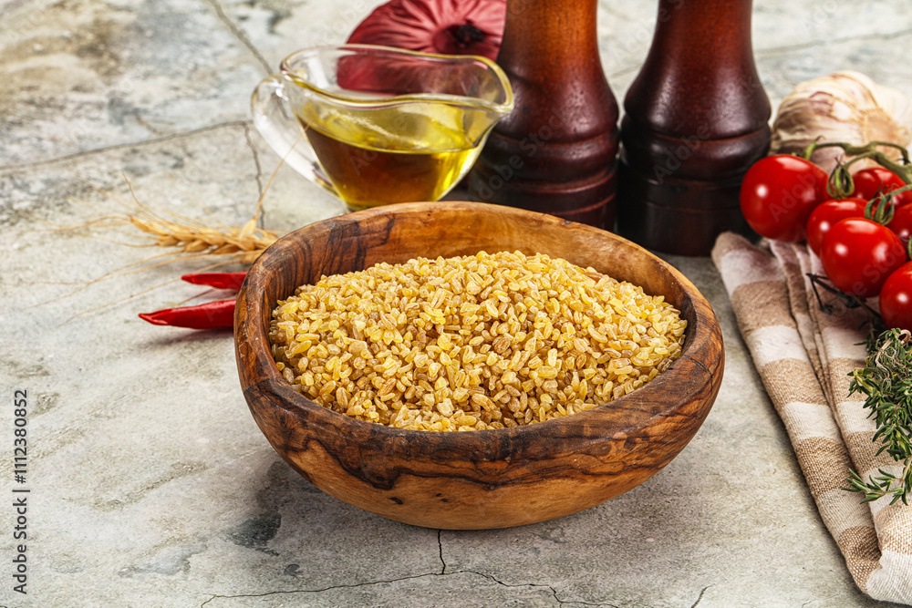 Dry wheat bulgur fow cooking Dry wheat bulgur fow cooking