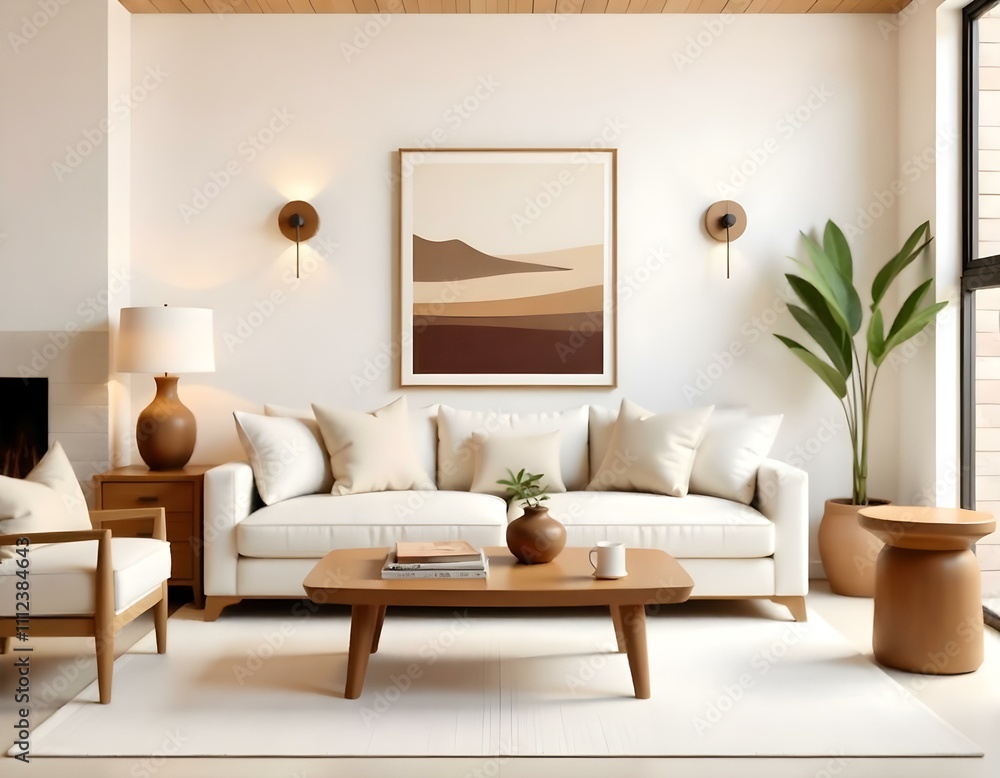 Fototapeta premium High quality modern living room interior design.
