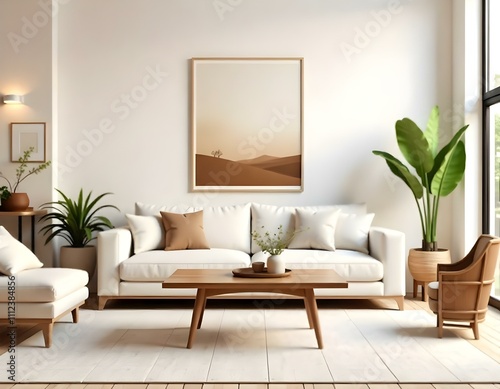 High quality modern living room interior design.