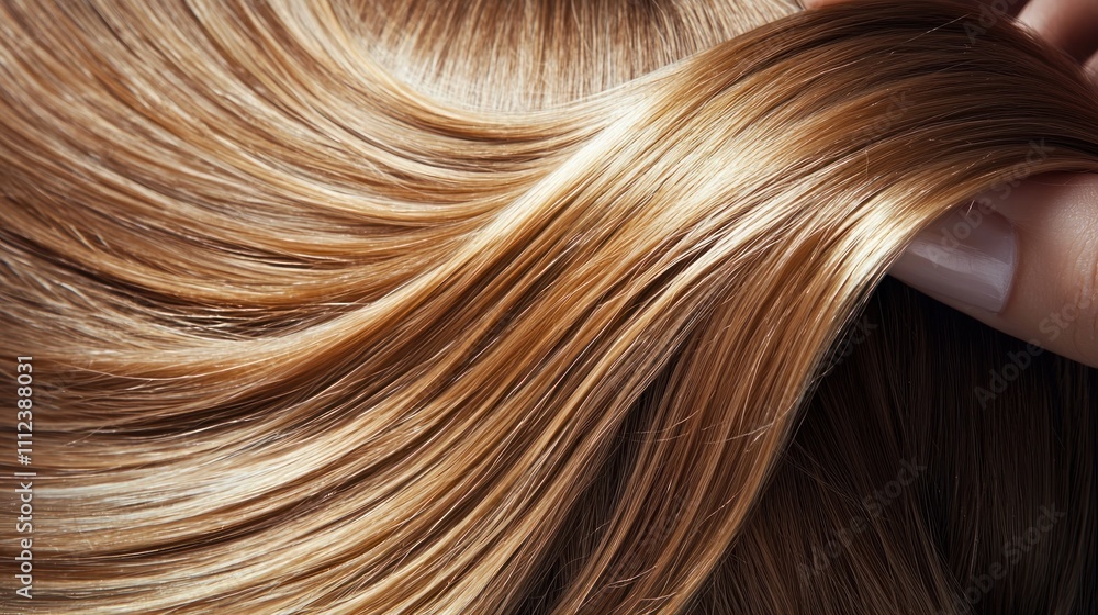 Fototapeta premium A beauty expert applying a hair treatment to restore the hair’s natural shine and health.