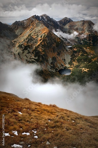 Magical view on the mountain peaks