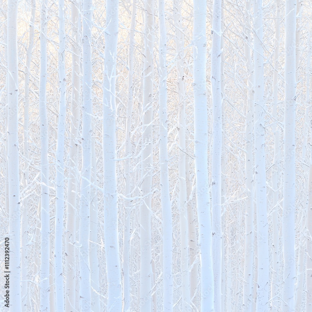 Winter Wonderland A Serene Aspen Grove in Pale Light Winter Wonderland A Serene Aspen Grove in Pale Light