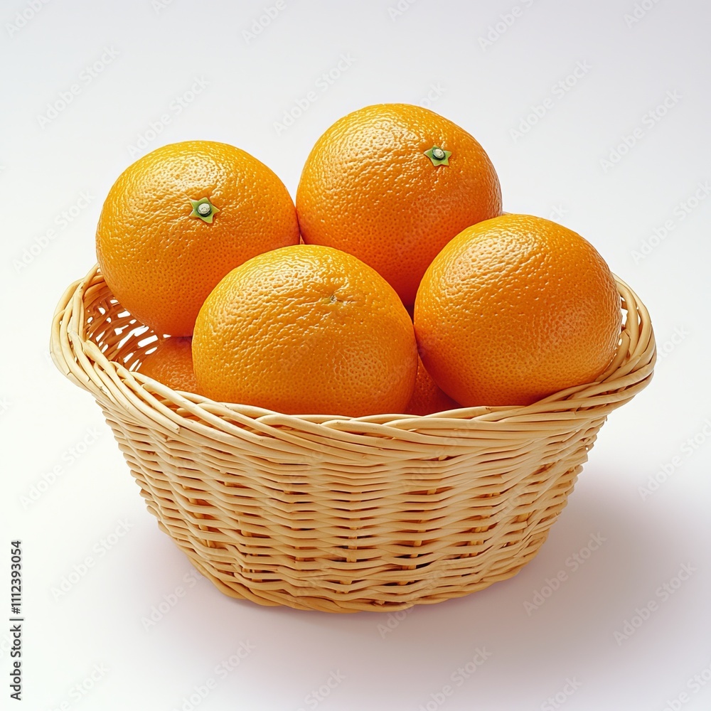 A Basket of Freshly Picked Juicy Oranges Ready for Consumption A Basket of Freshly Picked Juicy Oranges Ready for Consumption