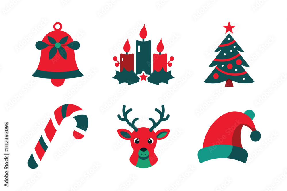 Christmas vector element bundle set Christmas vector element bundle set