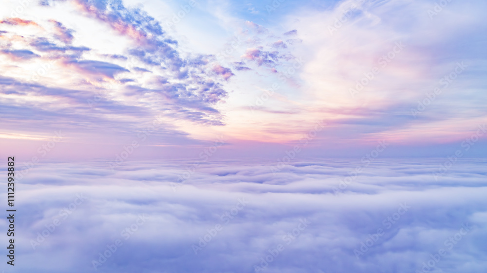Flight above the clouds. The sky is above the clouds.