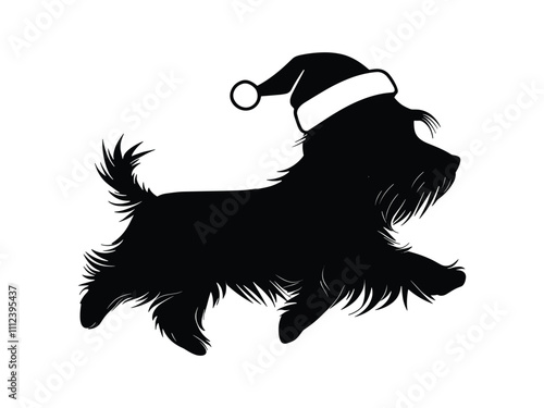 Christmas Scottish Terrier Silhouette Design – Festive Holiday Artwork