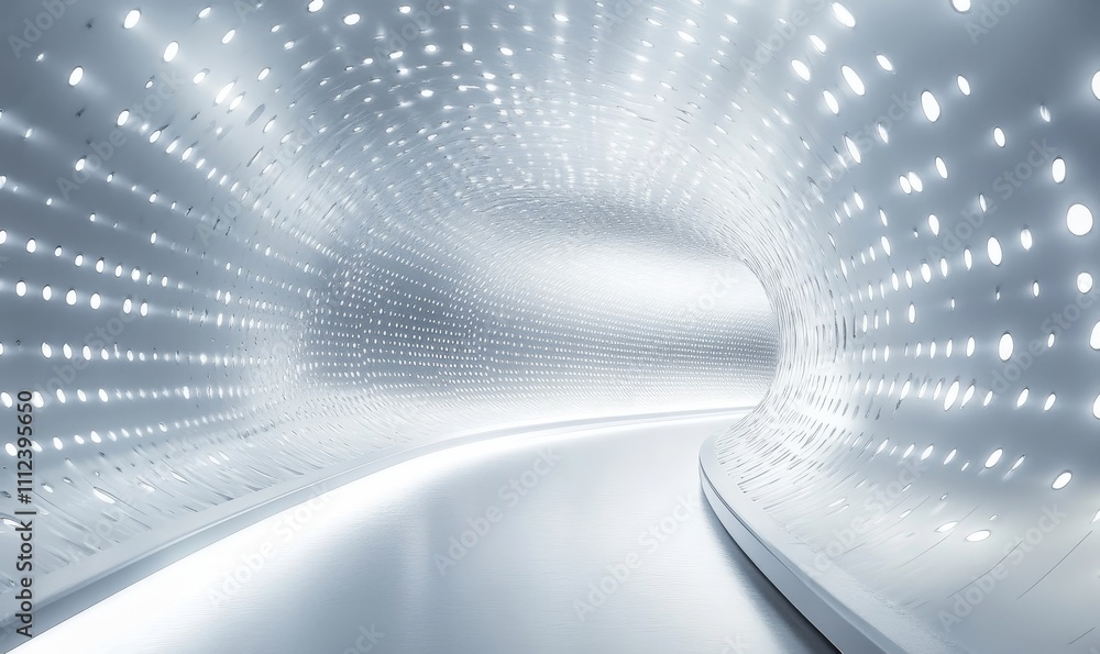 Abstract White Futuristic Background, Generative AI Abstract White Futuristic Background, Generative AI