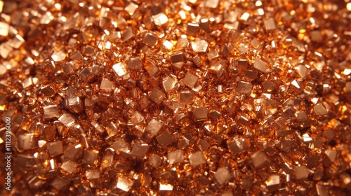 Copper granulate texture or background close up, literary prices and non-ferrous metals motif
